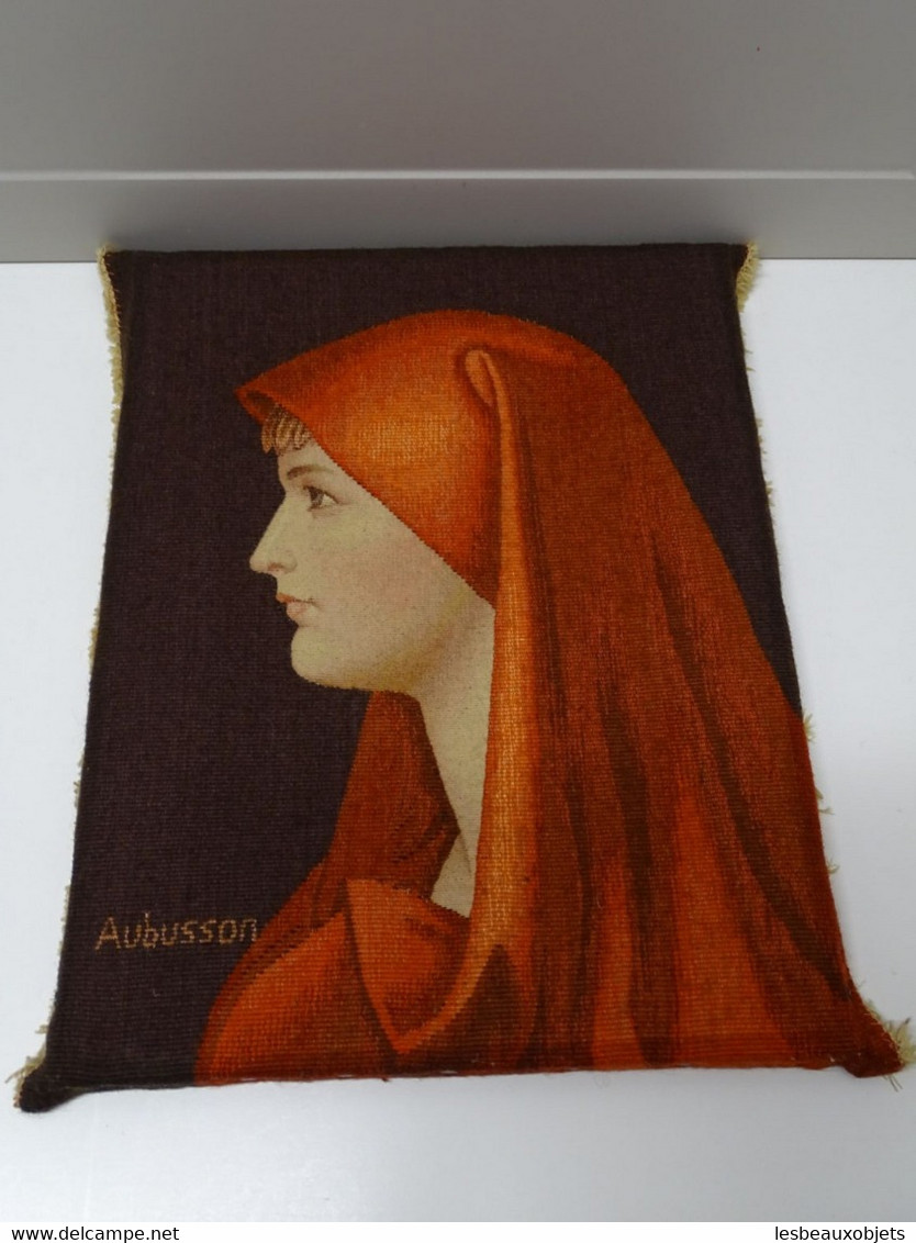 *TAPISSERIE AUBUSSON? PORTRAIT PROFIL Sainte FABIOLA  Collection RELIGION Déco XXe    E - Rugs, Carpets & Tapestry