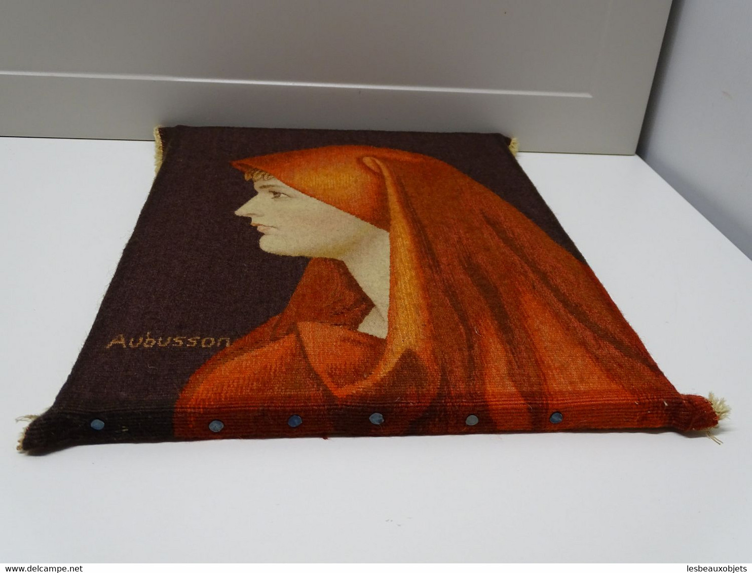 *TAPISSERIE AUBUSSON? PORTRAIT PROFIL Sainte FABIOLA  Collection RELIGION Déco XXe    E - Rugs, Carpets & Tapestry