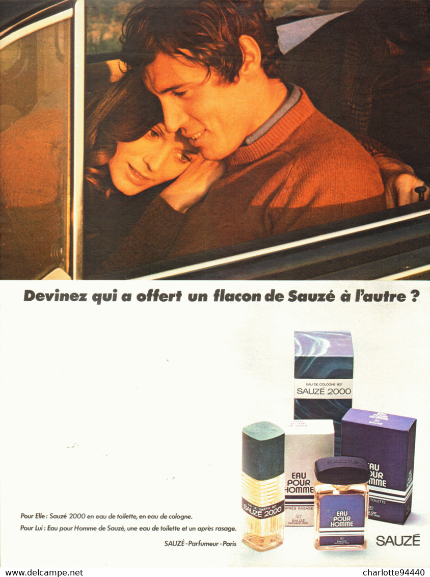 PUB PARFUM ( POUR ELLE Et POUR LUI )  De "  SAUZE "  1973 ( 1 ) - Sin Clasificación