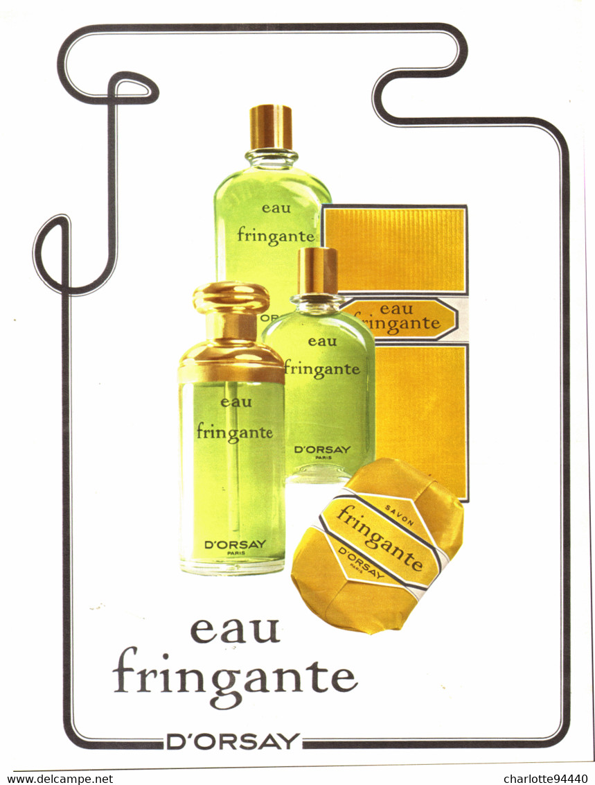 PUB PARFUM ( EAU FRINGANTE )  De "  D'ORSAY  "  1970 ( 1 ) - Sin Clasificación