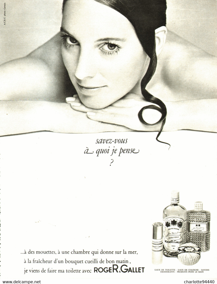 PUB PARFUM   De "  ROGER & GALLET   "  1969 ( 1 ) - Ohne Zuordnung