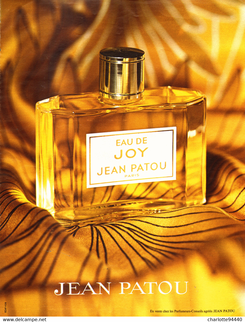 PUB PARFUM   De "  EAU DE JOY "  De " JEAN PATOU "  1973 ( 1 ) - Non Classificati