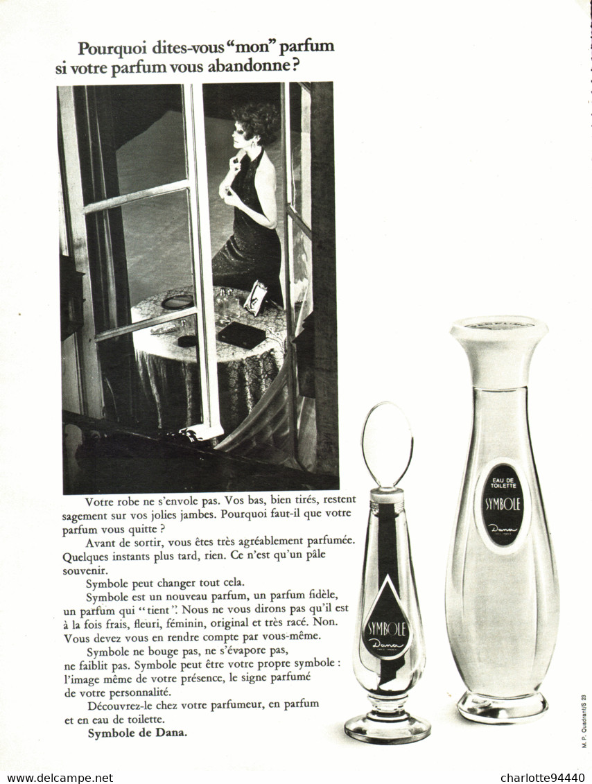 PUB PARFUM   De "  SYMBOLE  "  De " DANA "  1968 ( 1 ) - Ohne Zuordnung