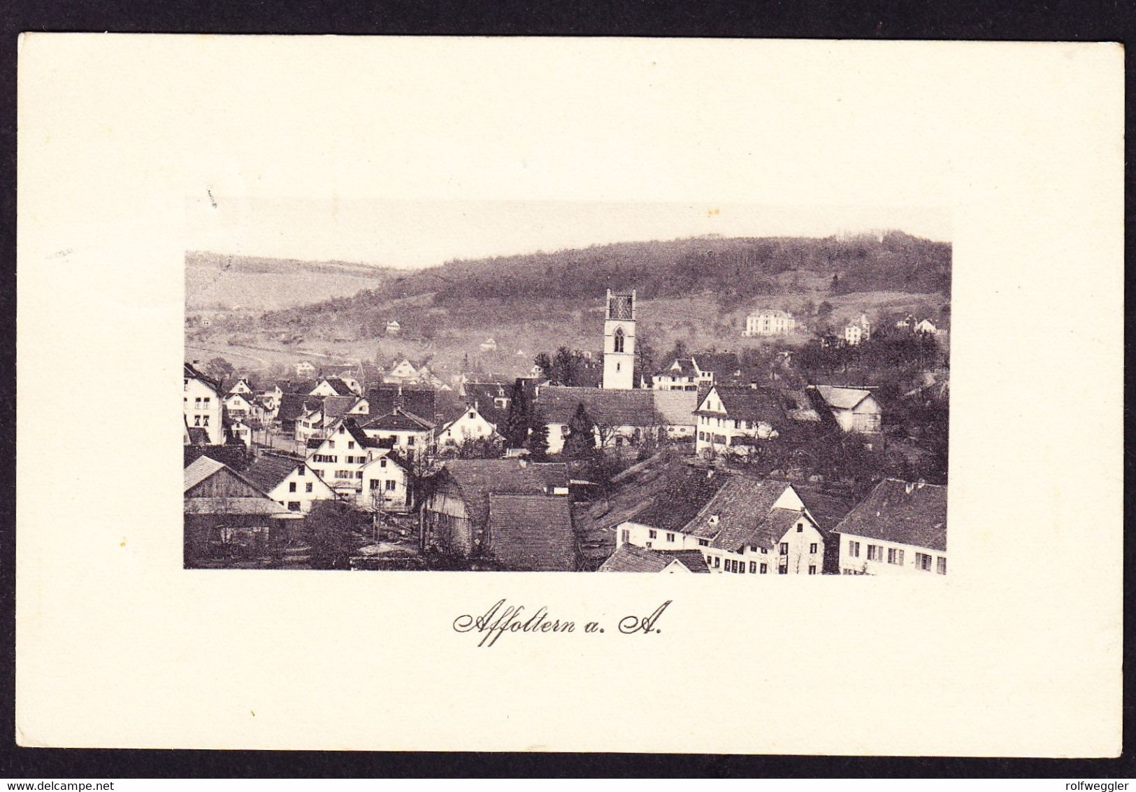 1913 Gelaufene AK Aus Affoltern A. A. Mit Zusatz-Stabstempel AEUGSTERTHAL. - Affoltern
