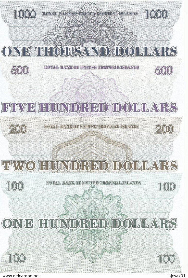 Tropical Islands 2022. Souvenir Banknote Set Of 4 ,Queen Elizabeth II - Séries Collector