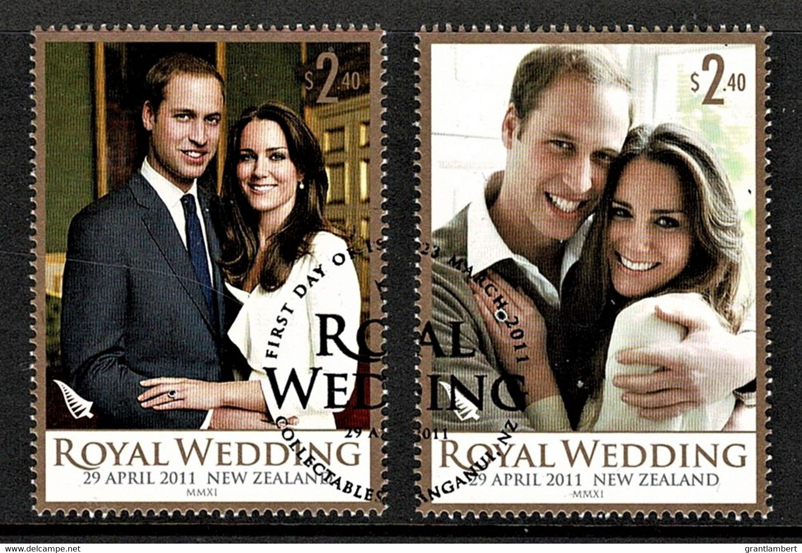 New Zealand 2011 Royal Wedding Set Of 2 Used - Usados