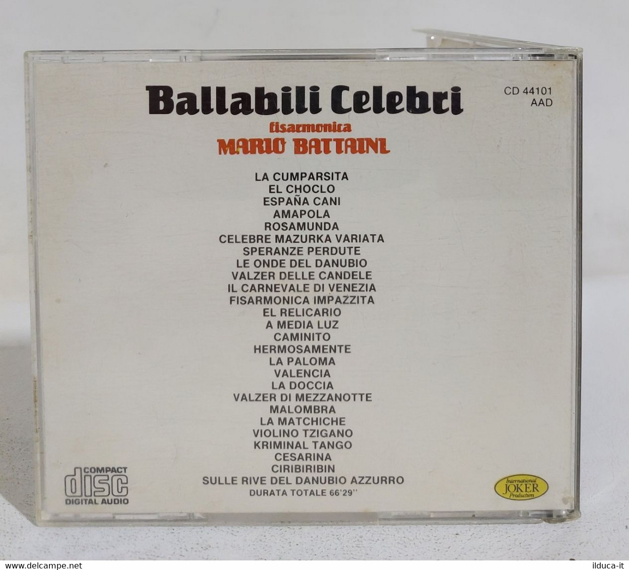 I108424 CD - Ballabili Celebri - Fisrmonica Mario Bettaini - Joker 1987 - Compilaties