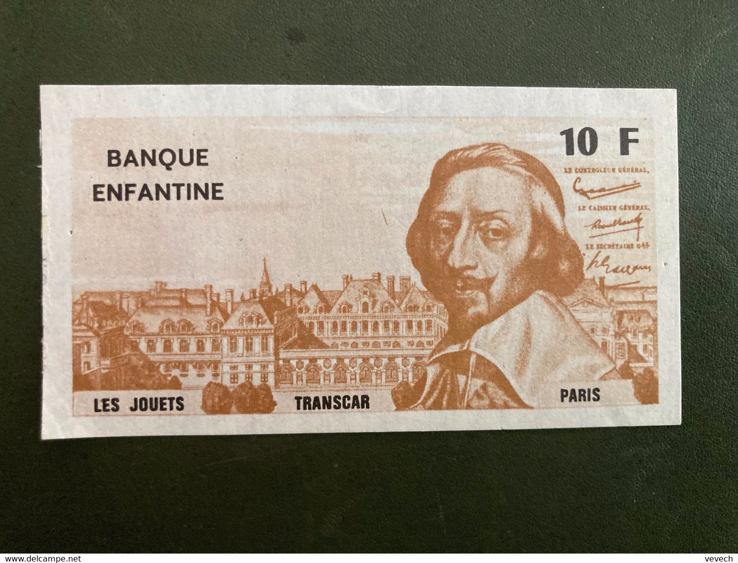 BILLET 10F BANQUE ENFANTINE LES JOUETS TRANSCAR PARIS - Fiktive & Specimen