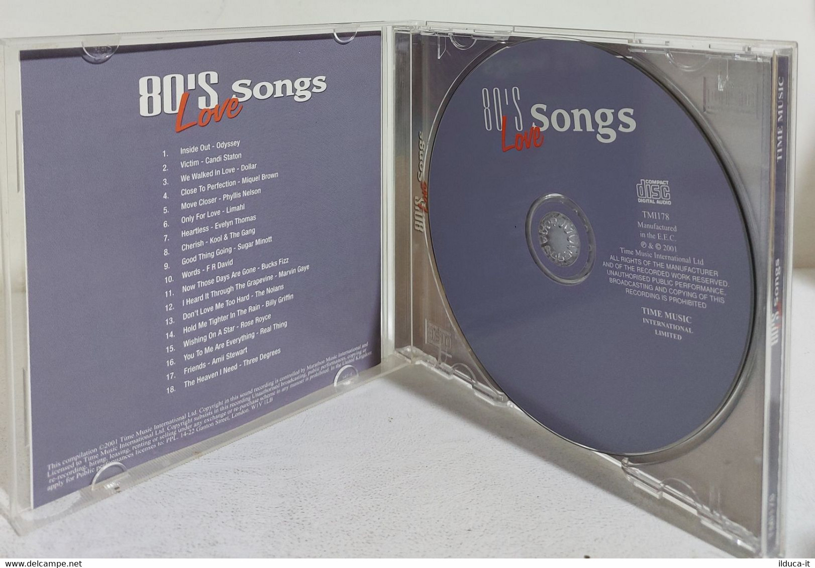 I108445 CD - AA/VV - 80's Love Songs - Time Music 2001 - Compilaties