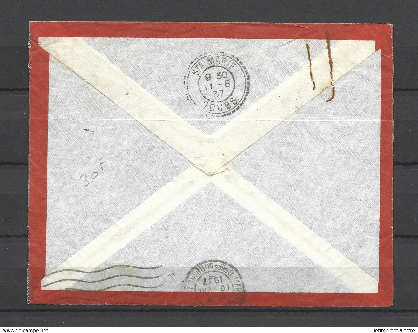 ⭐ Madagascar - Poste Aérienne - Entier Postal - Enveloppe - N° PA EN 1 - 1936 ⭐ - Briefe U. Dokumente