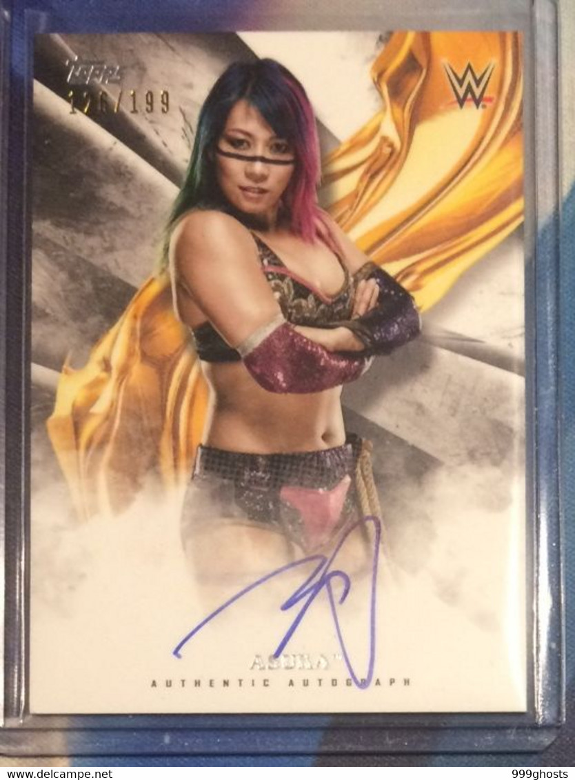 2019 TOPPS Undisputed 126/199 ASUKA Autograph Signed Trading Card WWE Wrestling - Trading Cards