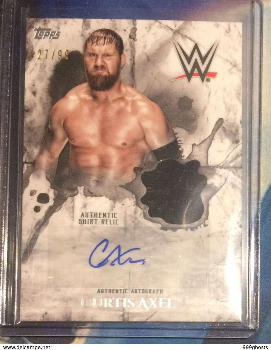 2018 TOPPS Undisputed 27/99 CURTIS ALEX Autograph Relic Signed Trading Card WWE Wrestling - Trading Cards