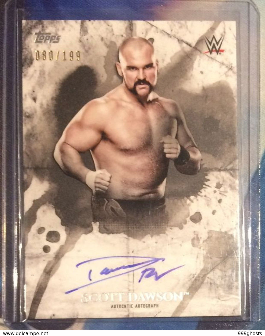 2018 TOPPS Undisputed 080/199 SCOTT DAWSON Autograph Signed Trading Card WWE Wrestling - Trading Cards