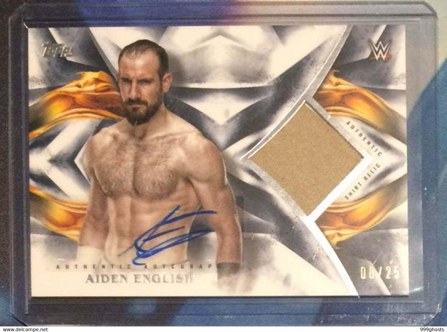 2019 TOPPS Undisputed 08/25 AIDEN ENGLISH Autograph Relic Signed Trading Card WWE Wrestling - Trading-Karten
