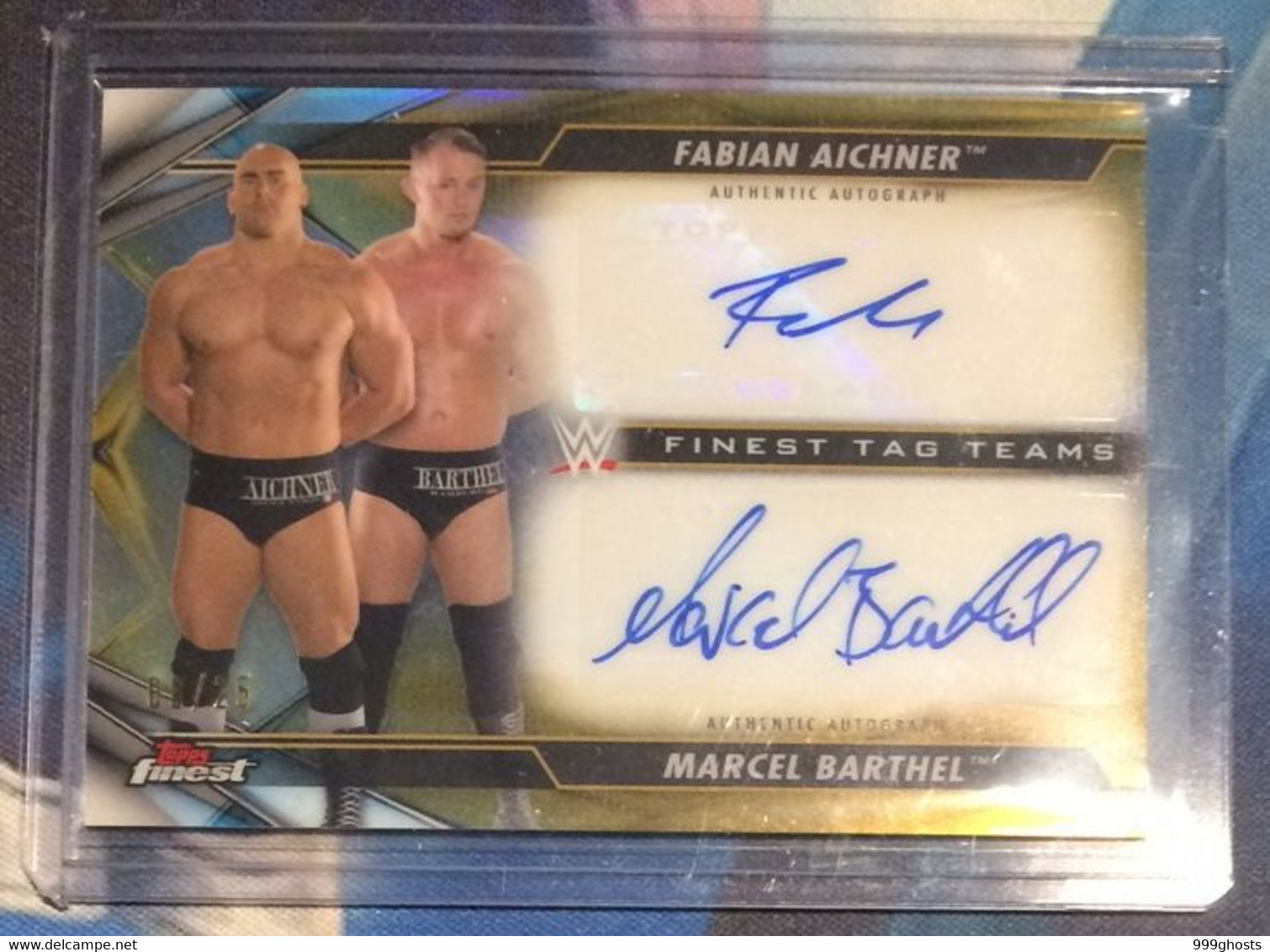 2020 TOPPS FINEST TAG TEAM FABIAN ARCHER MARCEL BARTHEL DUAL Autograph Signed Trading Card WWE Wrestling NXT - Tarjetas