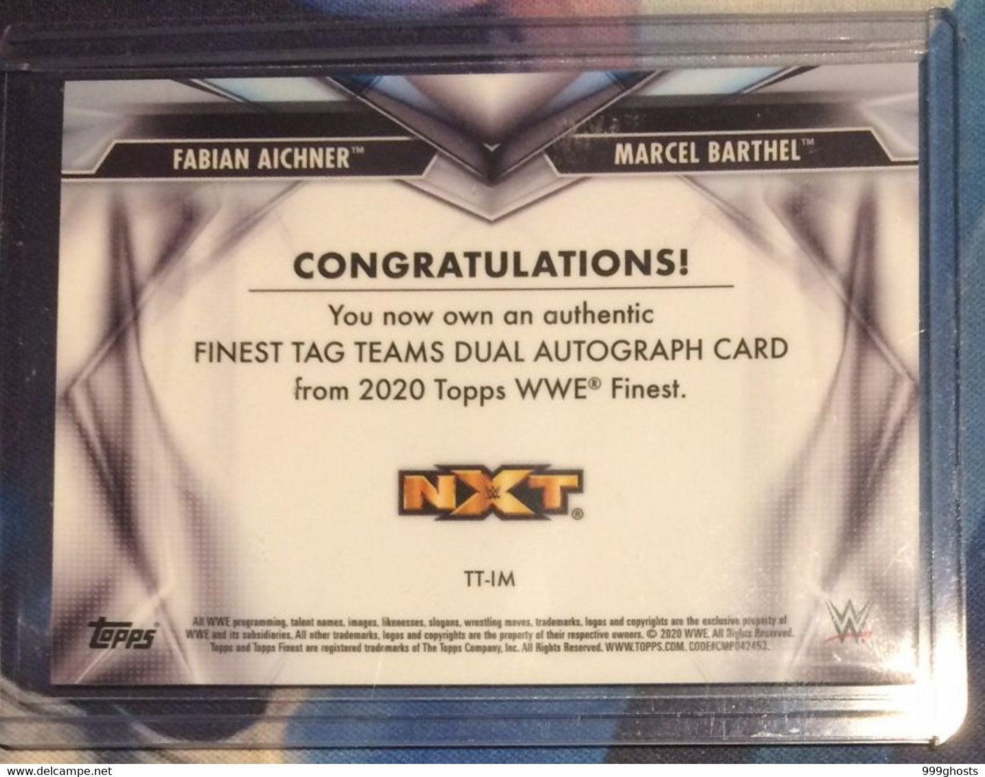 2020 TOPPS FINEST TAG TEAM FABIAN ARCHER MARCEL BARTHEL DUAL Autograph Signed Trading Card WWE Wrestling NXT - Tarjetas