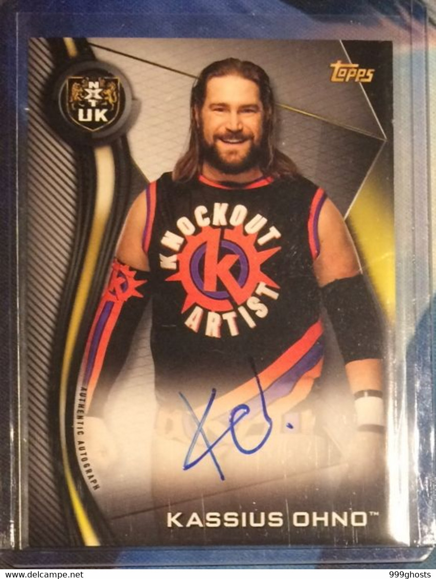 2019 TOPPS NXT KASSIUS OHNO Autograph Signed Trading Card WWE Wrestling - Tarjetas