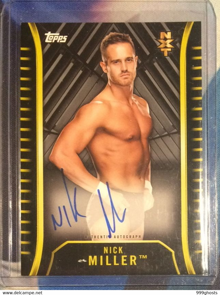 2017 TOPPS NXT NICK MILLER Autograph Signed Trading Card WWE Wrestling - Trading Cards