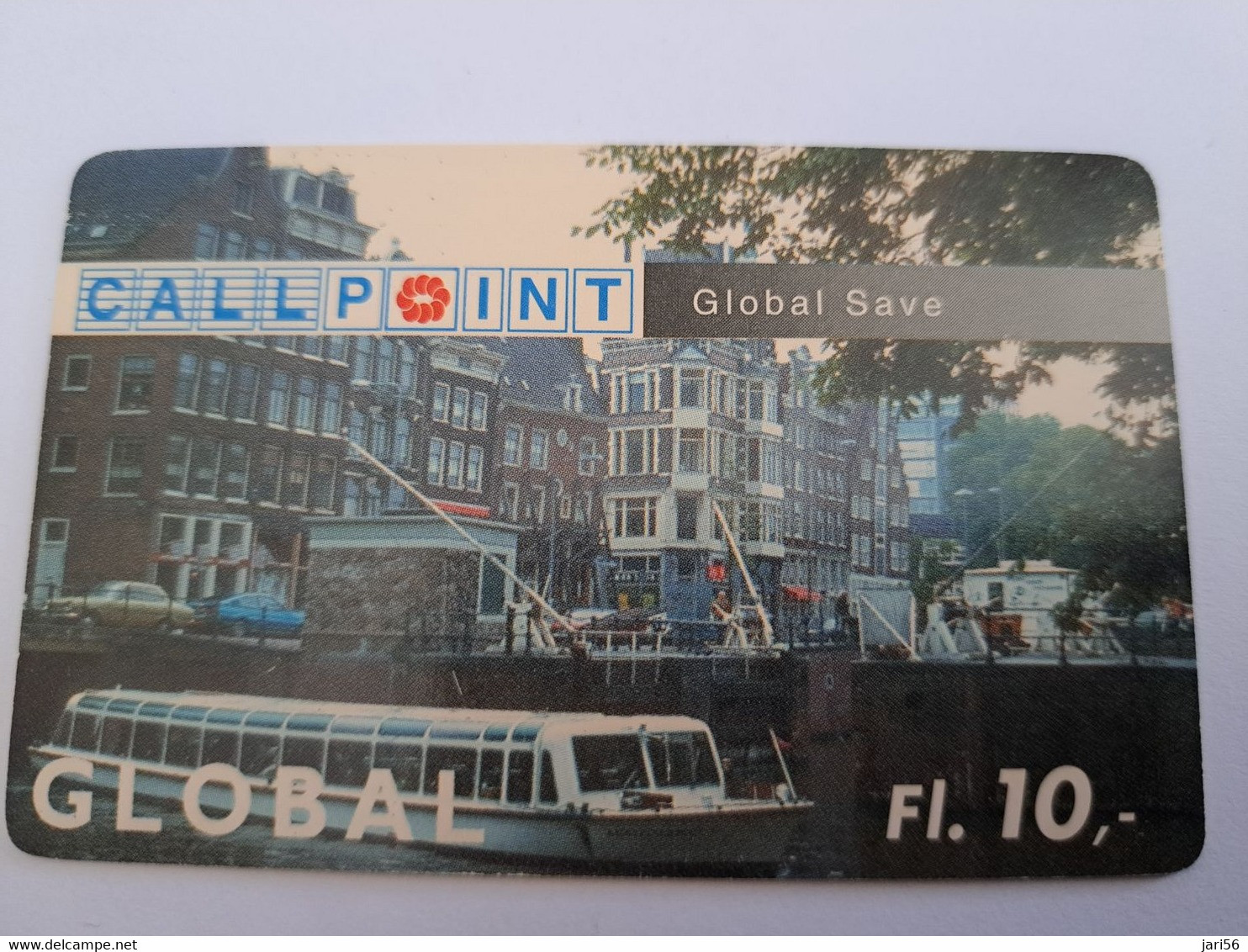 NETHERLANDS  HFL 10,- CALL POINT /BOAT IN CANAL AMSTERDAM      / OLDER CARD    PREPAID  Nice Used  ** 11193** - Cartes GSM, Prépayées Et Recharges