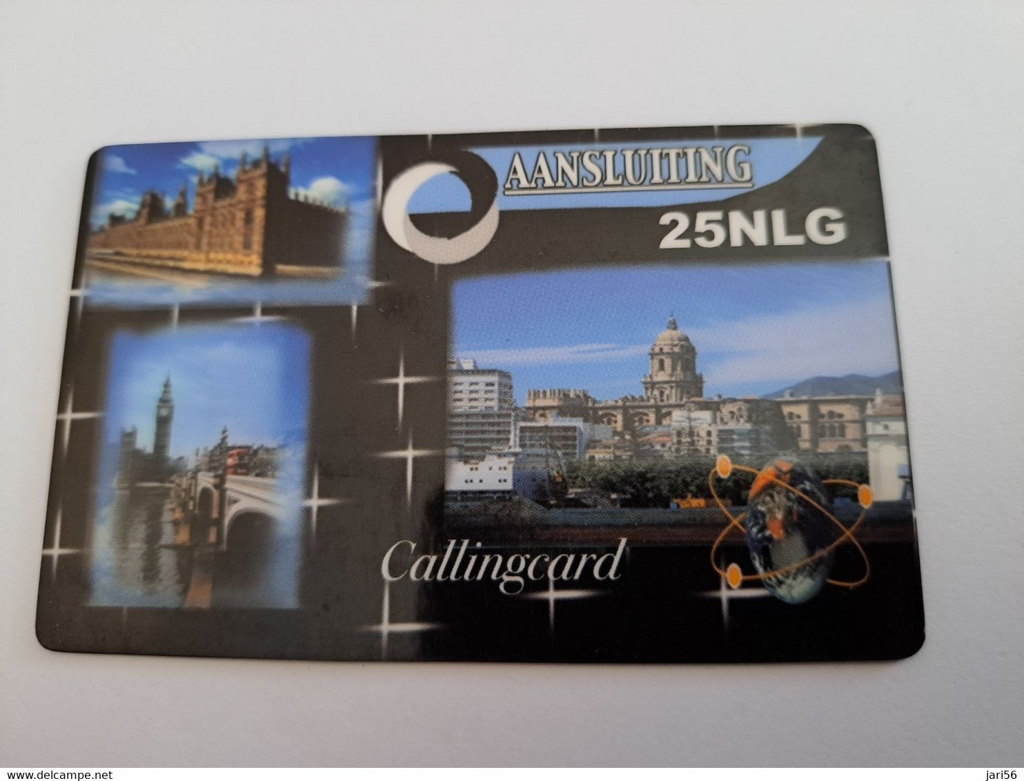 NETHERLANDS  HFL 25,- /AANSLUITING/ CITYS SHAPES     / OLDER CARD    PREPAID  Nice Used  ** 11197** - Cartes GSM, Prépayées Et Recharges