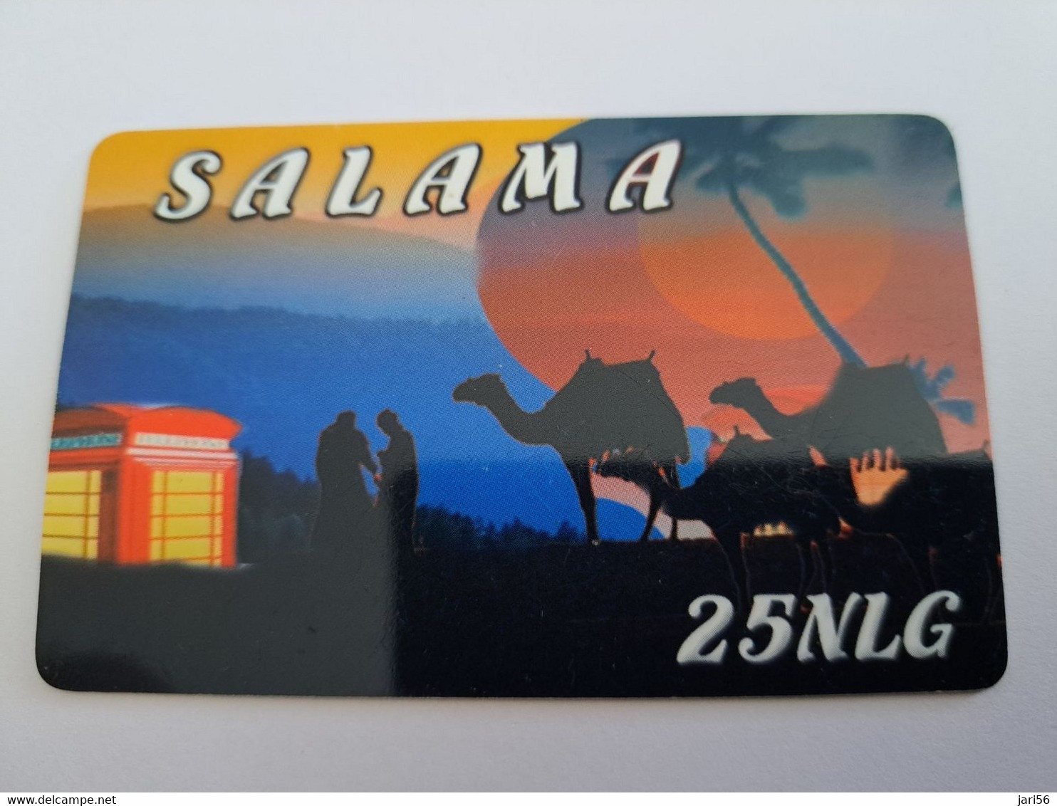 NETHERLANDS  HFL 25,- /SALAMA PHONEBOOTH/CAMELS   / OLDER CARD    PREPAID  Nice Used  ** 11198** - Cartes GSM, Prépayées Et Recharges