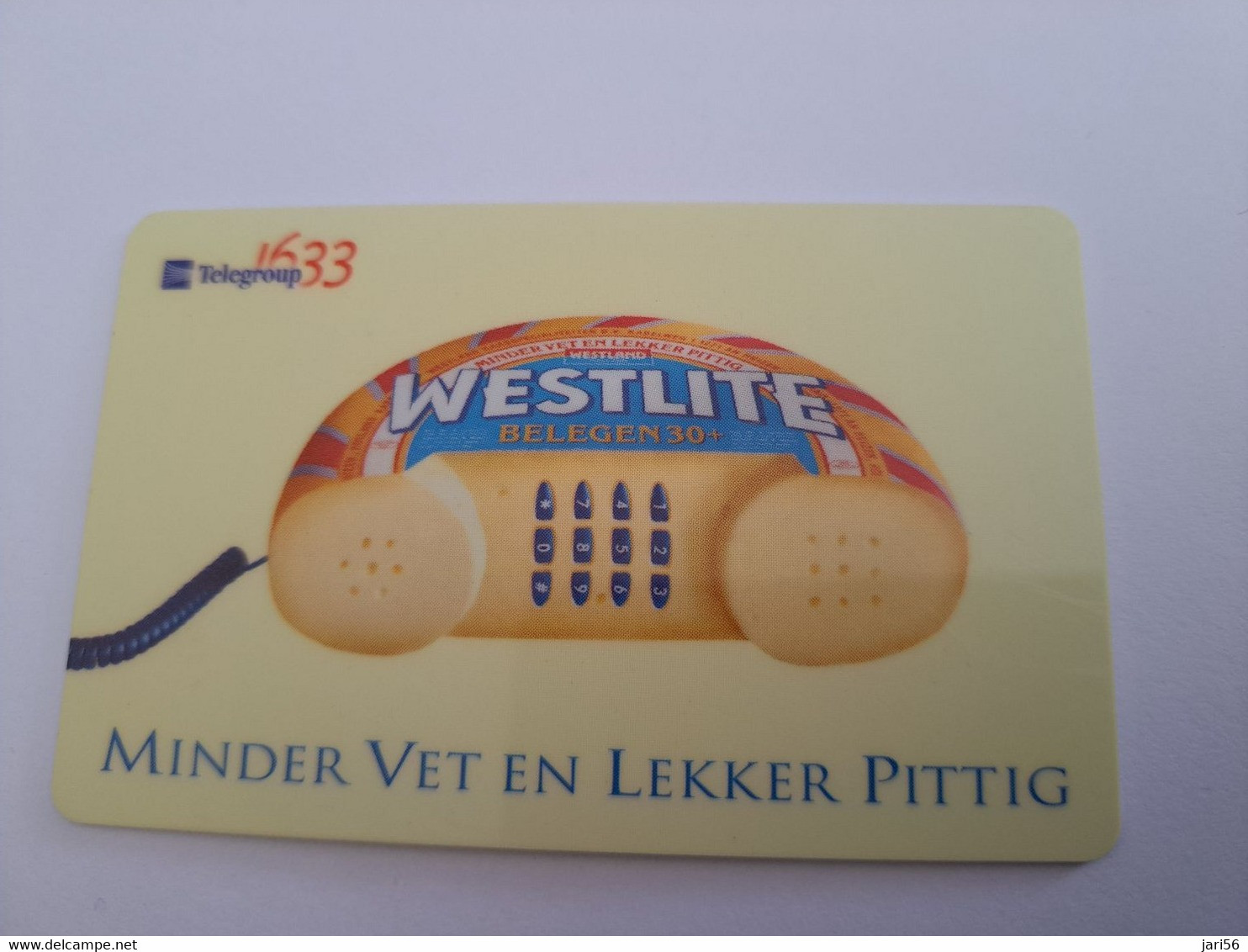 NETHERLANDS  HFL 10,- WESTLITE CHEESE CARD/ THICK CARD     / OLDER CARD    PREPAID  Nice Used  ** 11203** - Cartes GSM, Prépayées Et Recharges