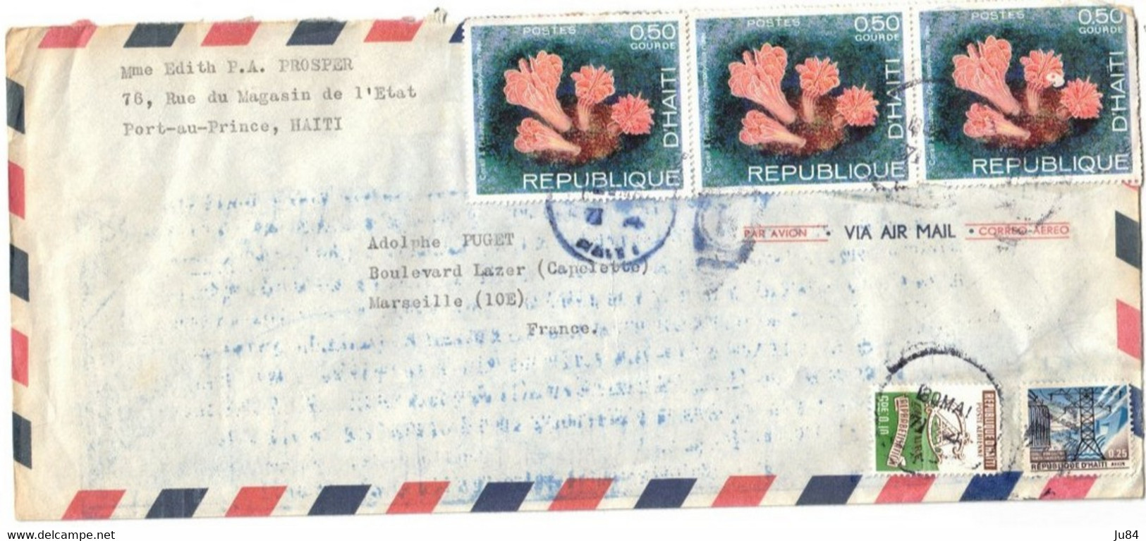 Haïti - Port-au-Prince - Lettre Avion Pour Marseille (France) - 30 Mai 1971 - Haïti