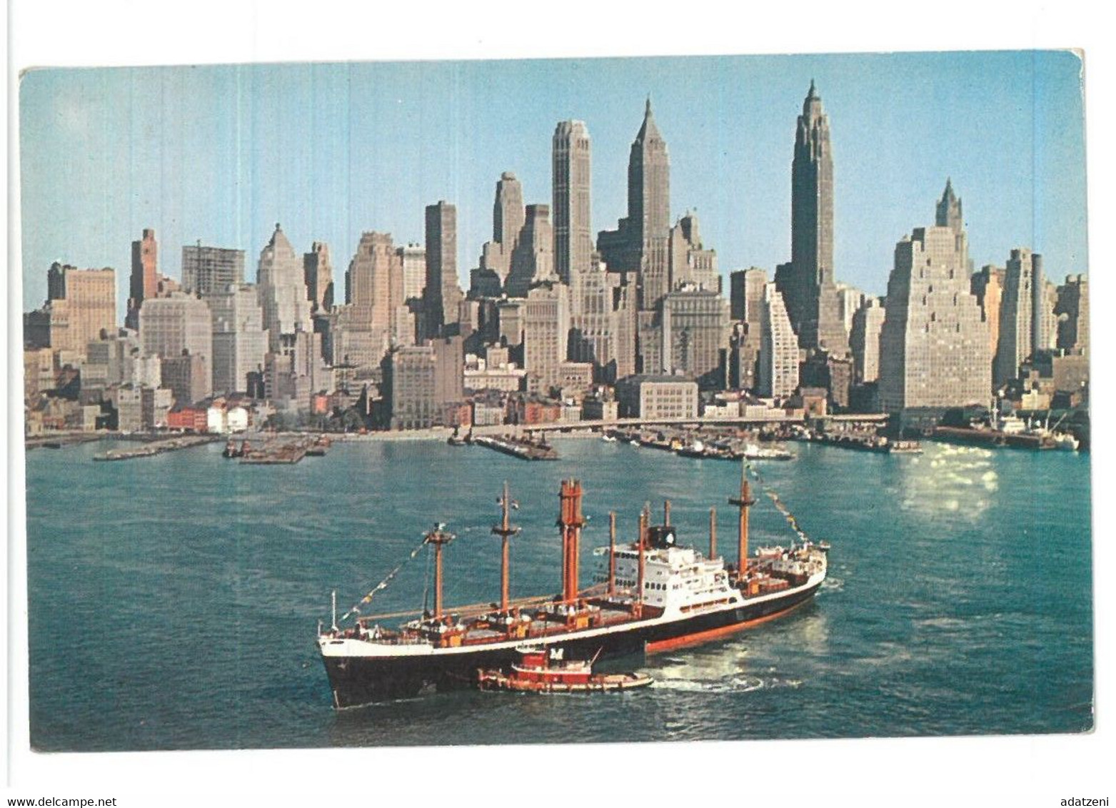 BR493 New York City The Port Many Cargo Viaggiata 1962 Verso Roma - Multi-vues, Vues Panoramiques