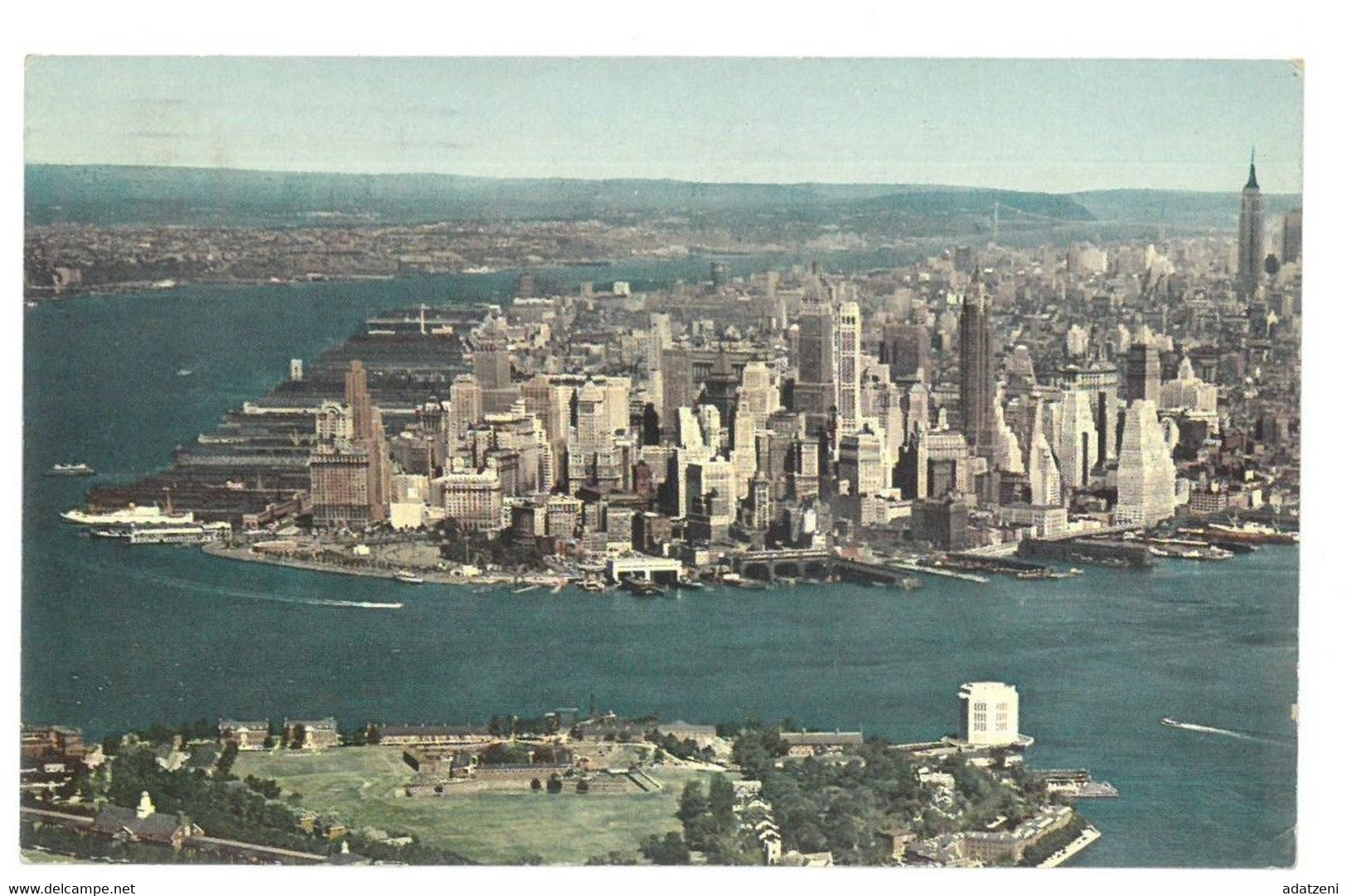 BR495 New York City Air View Of Manhattan  Viaggiata 1964 Verso Roma - Multi-vues, Vues Panoramiques