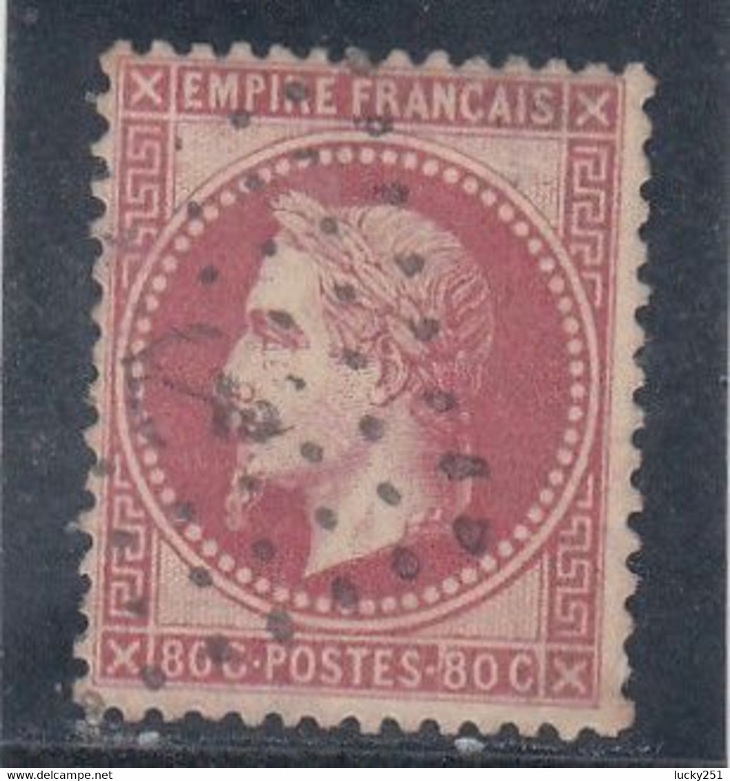 France - Année 1863/70 - N°YT 32 - Type Empire Lauré - Oblitération Ancre - 80c Rose - 1863-1870 Napoleone III Con Gli Allori