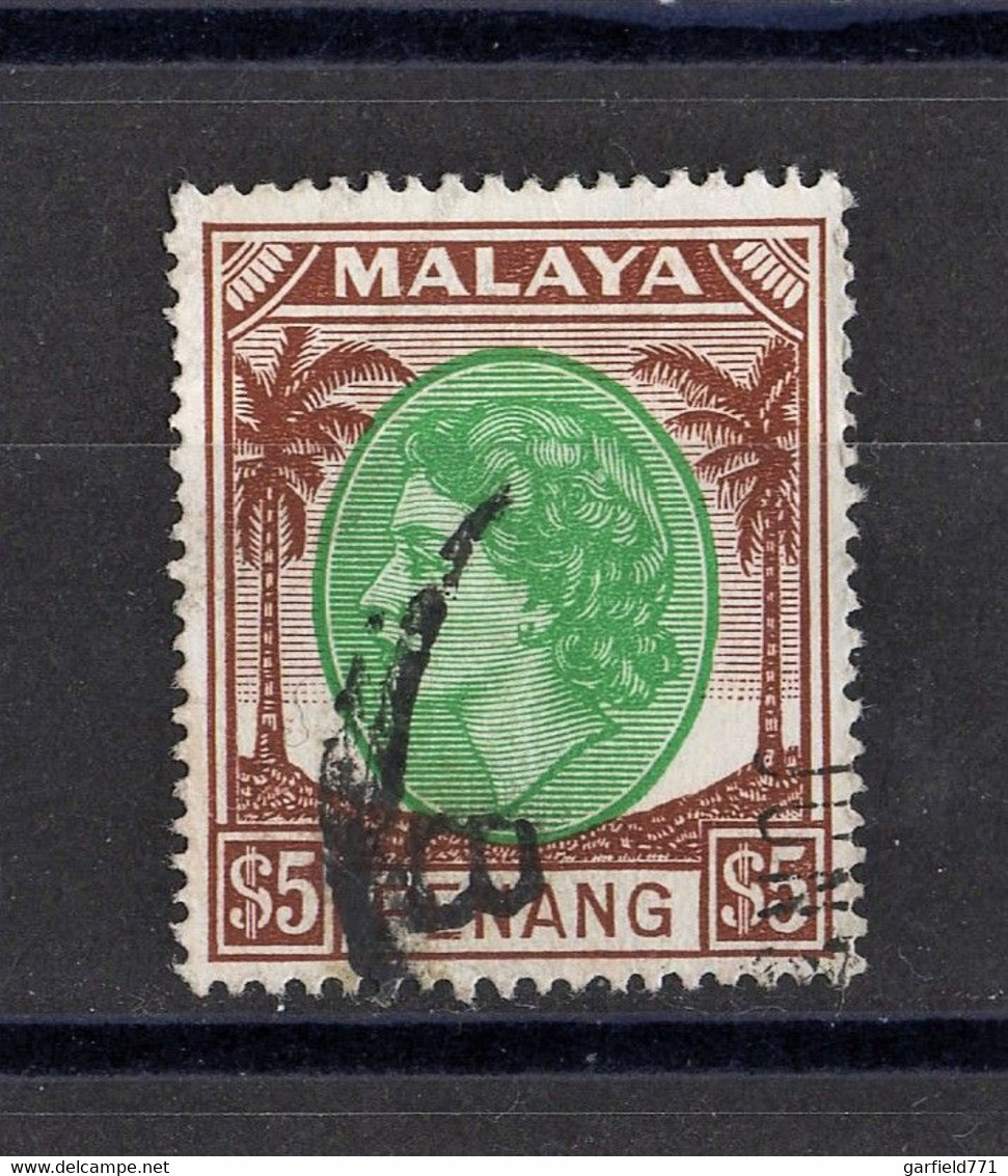 MALAYA MALAYSIA MALAISIE PENANG 1954 - N°37 5$ Oblitéré - TTB ! - Penang