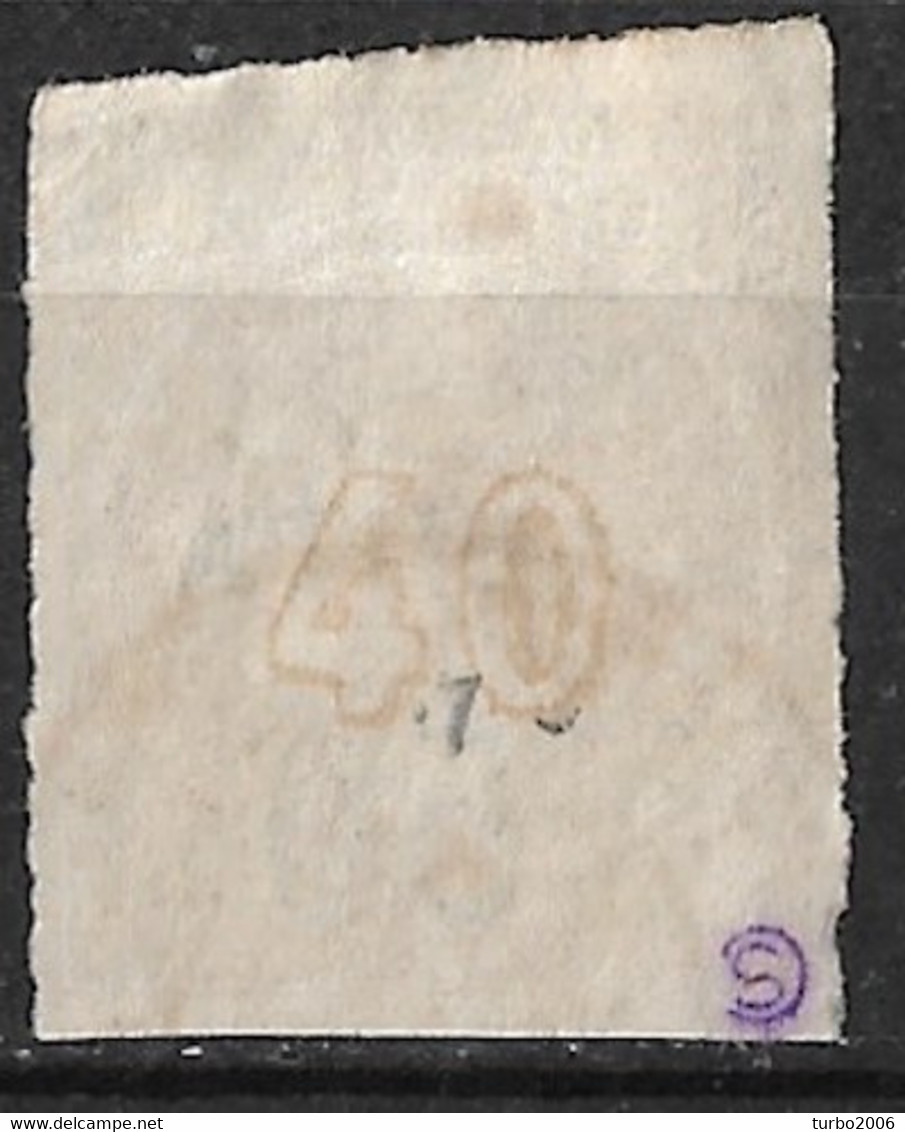 Greece 1900 Overprints On Large Hermes Head 50 L / 40 L Grey Flesh Narrow Spaced "0"  Vl. 147 - Oblitérés