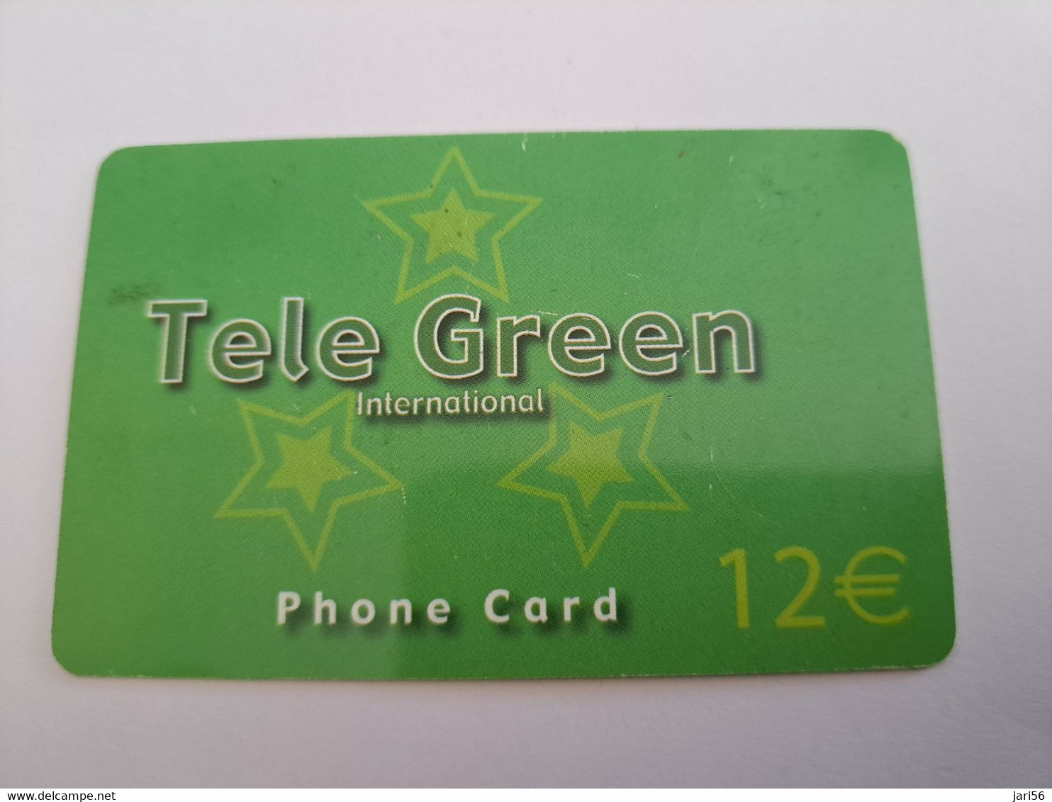 NETHERLANDS  € 12,- TELE GREEN / STARS       / OLDER CARD    PREPAID  Nice Used  ** 11217** - Cartes GSM, Prépayées Et Recharges