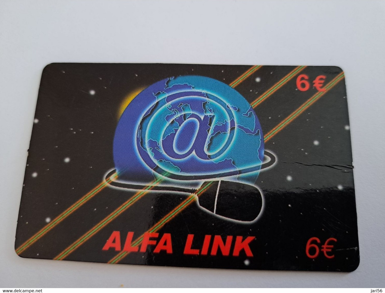 NETHERLANDS  / ALFA LINK  € 6,-         / OLDER CARD    PREPAID  Nice USED   ** 11220** - Cartes GSM, Prépayées Et Recharges