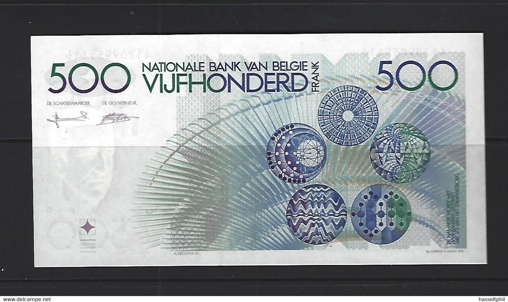 500 Frank - Francs - Type Meunier M86 G - UNC - NIEUW - 500 Frank