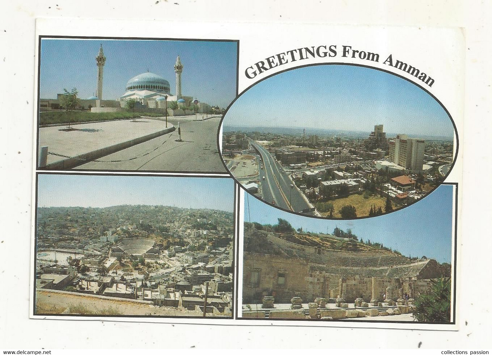 Cp, JORDANIE, Greetings From AMMAN, JORDAN, écrite, Multivues - Jordanien