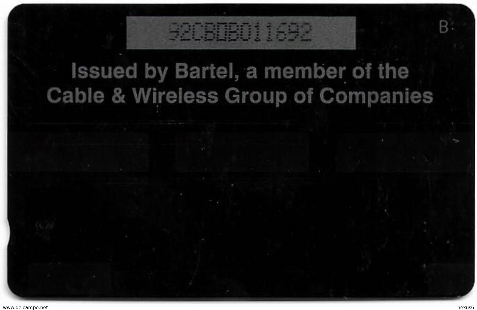 Barbados - C&W (GPT) - Forces Band, 92CBDB (Normal 0, Type 1), 1996, 30.000ex, Used - Barbados (Barbuda)