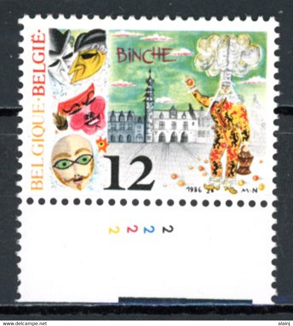 BE  2201  XX   ---- Folklore : Carnaval De Binche   --  N° De Planche 2 - 1981-1990