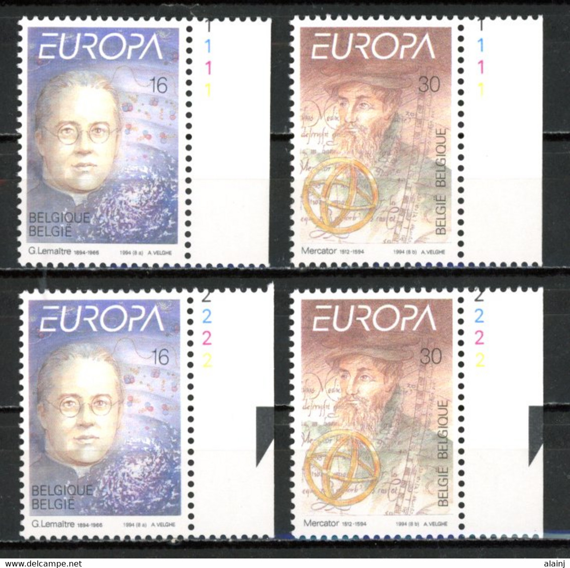 BE  2555 - 2556  XX   ---- Europa : Grandes Découvertes   --  N° De Planche 1 Et 2 - 1981-1990