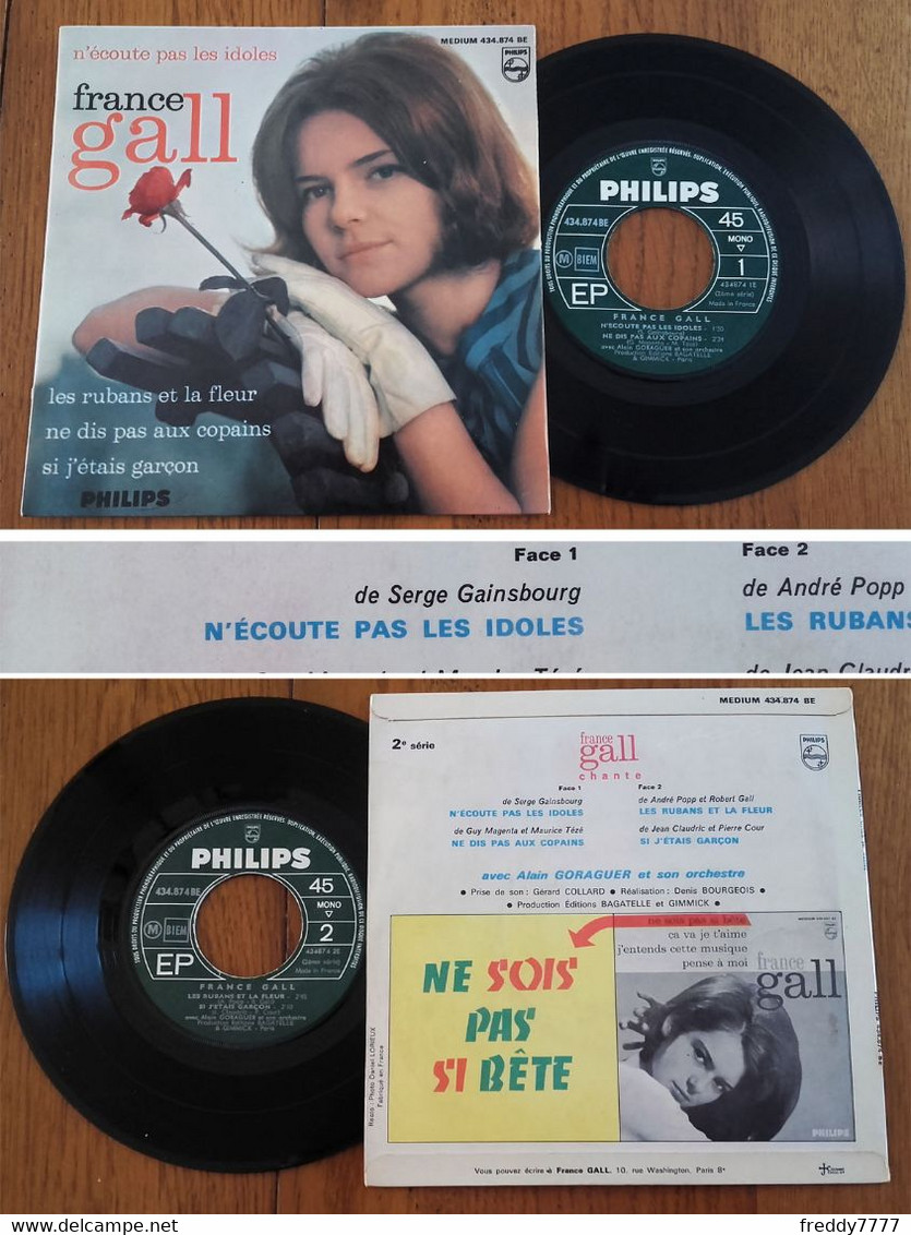 RARE French EP 45t RPM BIEM (7") FRANCE GALL (Serge Gainsbourg, 1964) - Verzameluitgaven