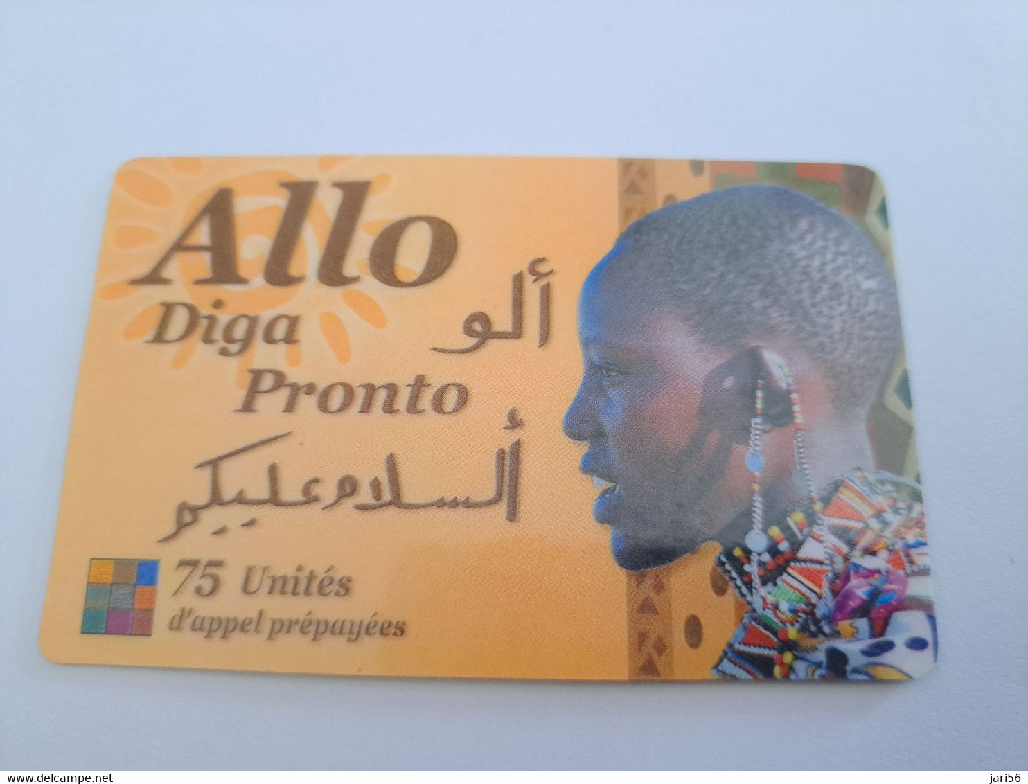 FRANCE/FRANKRIJK  / AFRICAN LADY/ DIGA PRONTO     75FR  PREPAID  USED    ** 11240** - Mobicartes (GSM/SIM)