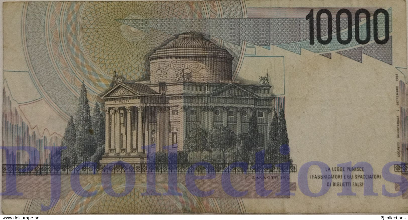 ITALIA - ITALY 10000 LIRE 1984 PICK 112d VF PREFIX "H" - 10000 Lire