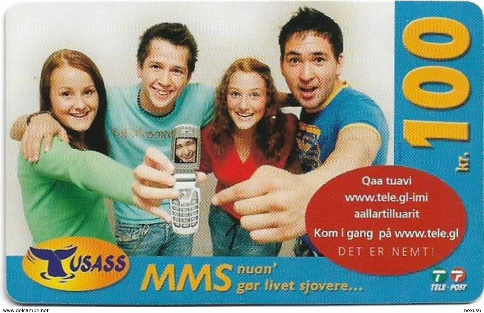 Greenland - Tusass - 4 People, GSM Refill, 100kr. Exp. 01.11.2008, Used - Grönland