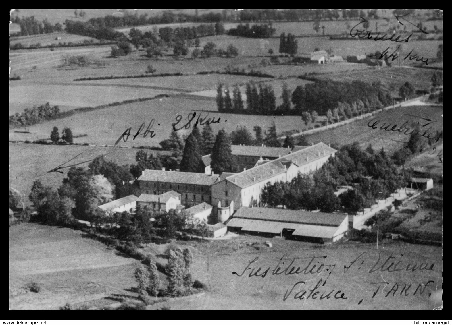 * Cpsm - VALENCE - Institution St Etienne - Saint - Vue Aérienne - Edit. Et Photo SERVEL - 1955 - Valence D'Albigeois