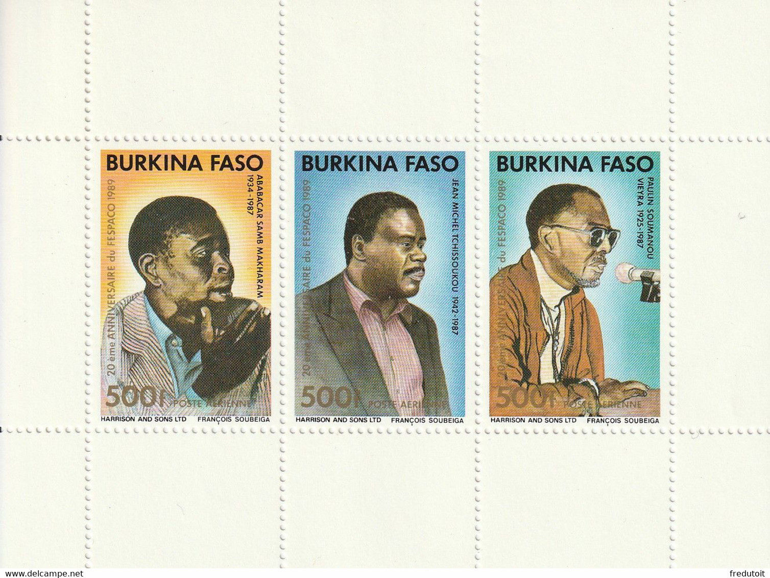 BURKINA FASO - BLOC N°36 ** (1989) Festival Du Film - Burkina Faso (1984-...)