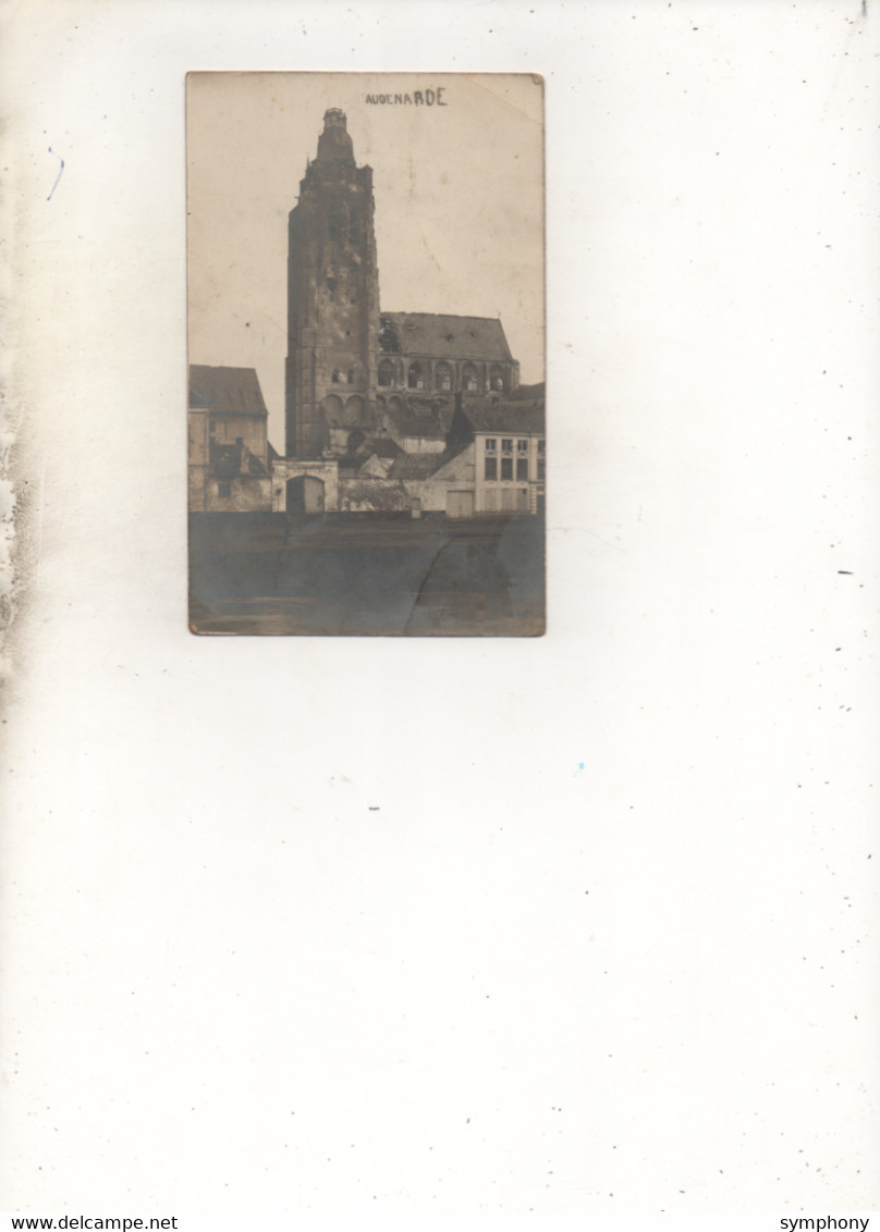 Belgique - CPA Photo - AUDENAERDE - OUDENAARDE - Cathédrale - Porche Albrecht Aserve - 1918 - Scan Du Verso - - Oudenaarde