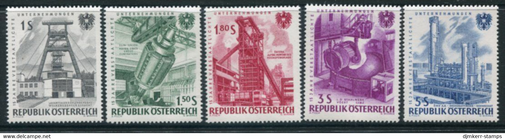 AUSTRIA 1961 Nationalised Industries MNH / **.  Michel 1092-96 - Unused Stamps