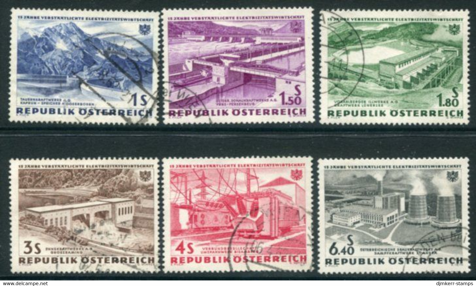 AUSTRIA 1962 Electricity Industry Used.  Michel 1103-08 - Oblitérés