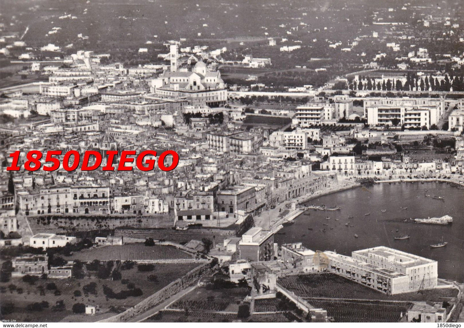 BISCEGLIE - PANORAMA DALL ' AEREO F/GRANDE VIAGGIATA  1962? - Bisceglie