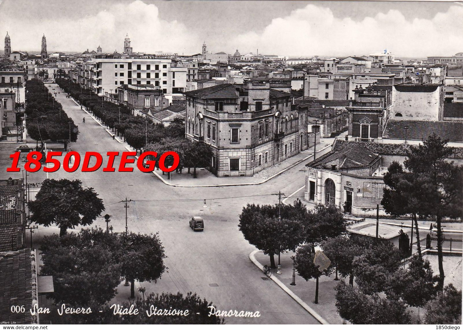 SAN SEVERO - VIALE STAZIONE - PANORAMA F/GRANDE VIAGGIATA  1961 ANIMAZIONE - San Severo